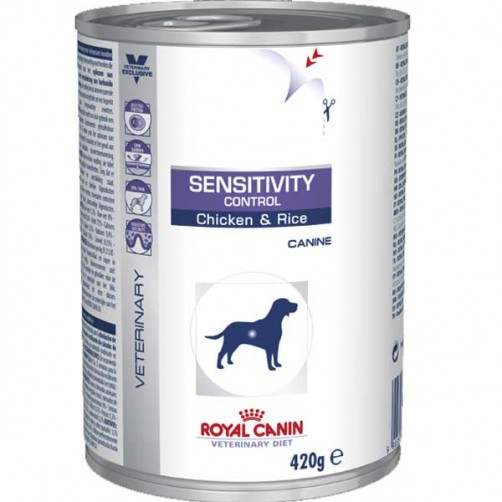 کنسرو رویال کنین مخصوص سگ مبتلا به بیماریهای آلرژیک (کنترل حساسیت)/ 420 گرم/ Royal Canin SENSITIVITY CONTROL WITH CHICKEN & RICE– CAN